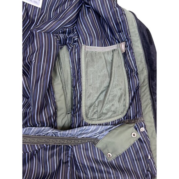 Sims Men’s S Snowboarding Jacket Army Green Black Hooded Grunge Full Zip - Picture 4 of 14